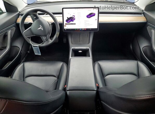 5YJ3E1EA9MF922764 2021 TESLA MODEL Blue Առջևի վահանակի տեսք