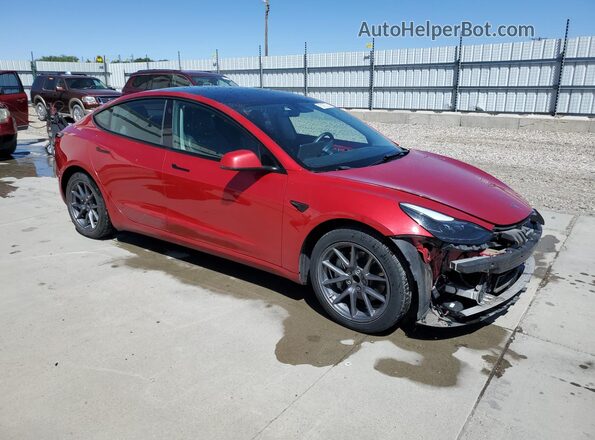 5YJ3E1EA9NF290902 2022 TESLA MODEL Red 