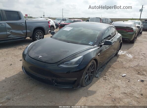 5YJ3E1EAXMF064348 2021 TESLA MODEL 3 Black Widok z przodu