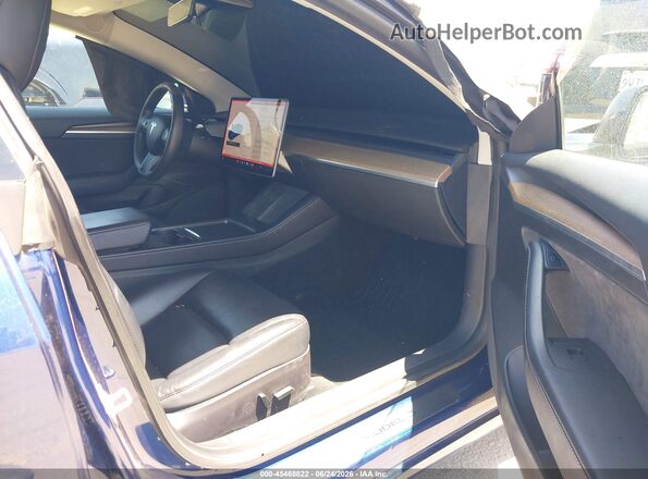 5YJ3E1EAXMF092960 2021 TESLA MODEL 3 Blue წინა სალონის ხედი