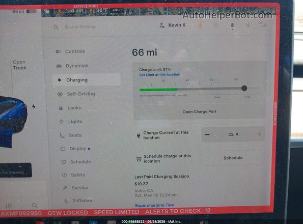 5YJ3E1EAXMF092960 2021 TESLA MODEL 3 Blue 