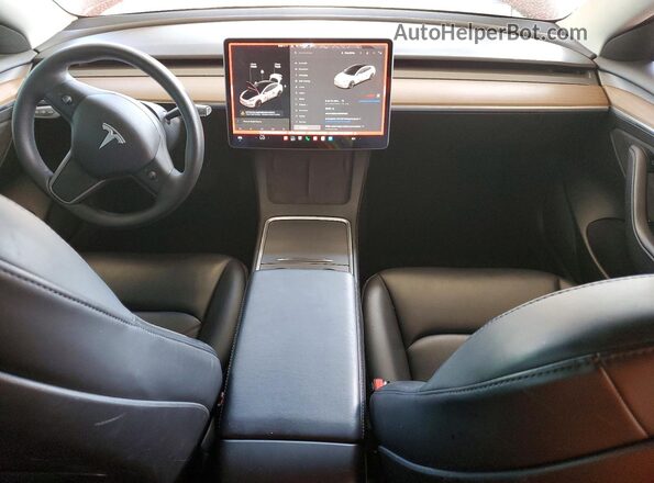 5YJ3E1EAXMF097060 2021 TESLA MODEL Red Widok deski rozdzielczej