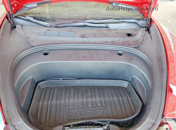 5YJ3E1EAXMF097060 2021 TESLA MODEL Red Widok wnętrza z tyłu