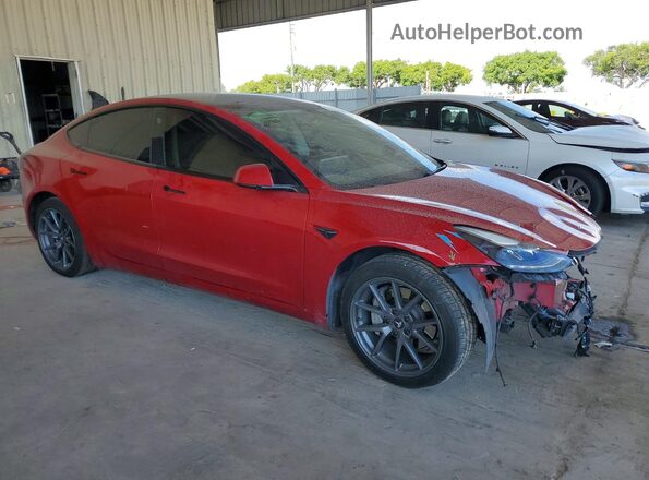 5YJ3E1EAXMF097060 2021 TESLA MODEL Red Przód prawy