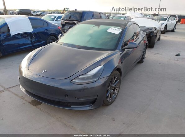 5YJ3E1EAXMF911367 2021 TESLA MODEL 3 Gray Przód lewy