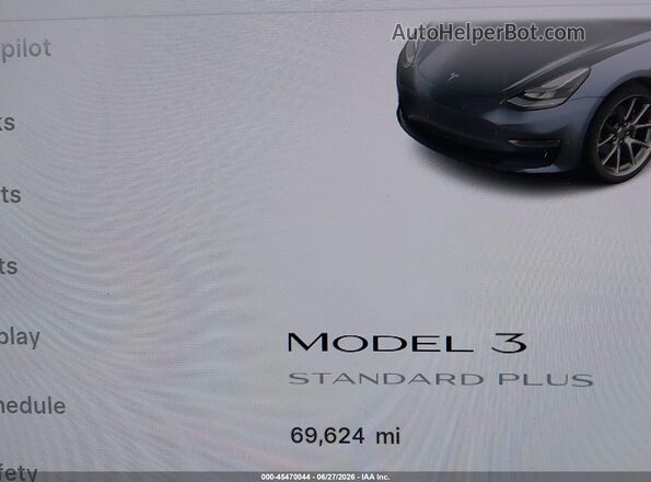 5YJ3E1EAXMF911367 2021 TESLA MODEL 3 Gray Widok tylnych siedzeń