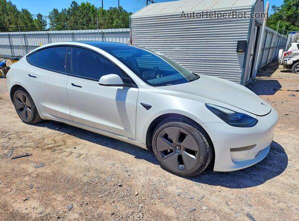 5YJ3E1EAXMF919968 2021 TESLA MODEL White Delantero derecho