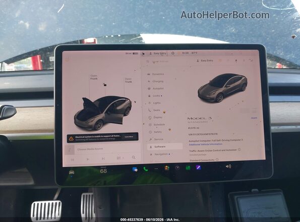 5YJ3E1EAXMF976378 2021 TESLA MODEL 3 Gray 