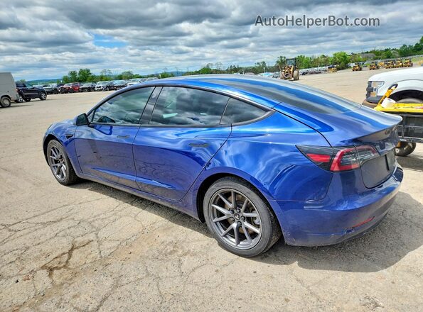 5YJ3E1EAXMF982875 2021 TESLA MODEL Синий Задняя левая четверть