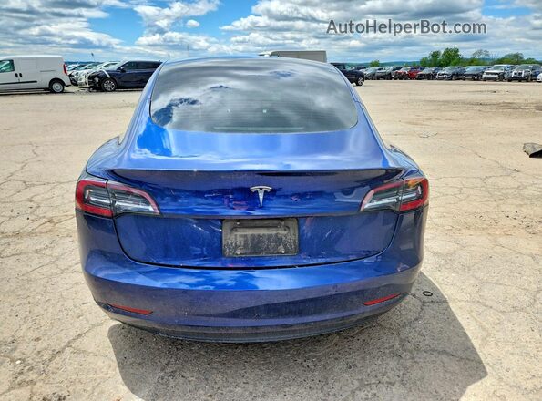 5YJ3E1EAXMF982875 2021 TESLA MODEL Синий Вид сзади