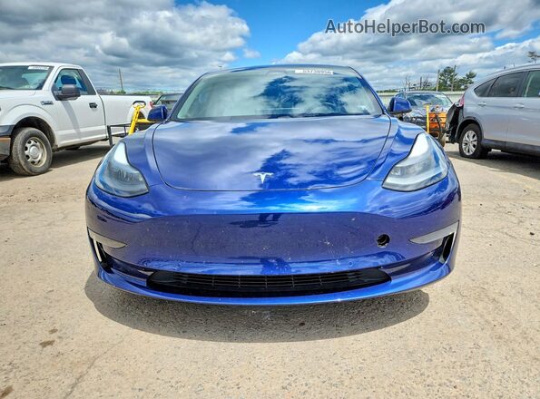 5YJ3E1EAXMF982875 2021 TESLA MODEL Синий Вид спереди