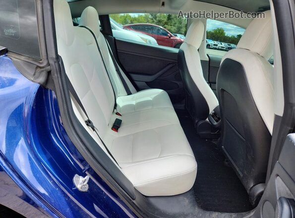 5YJ3E1EAXMF982875 2021 TESLA MODEL Синий Вид задних сидений
