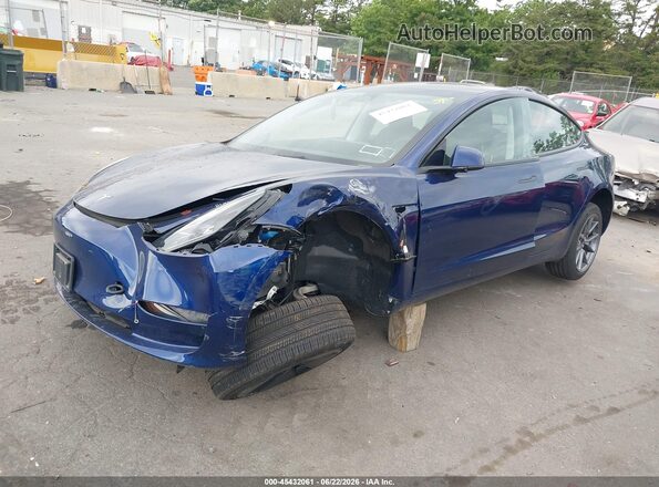 5YJ3E1EAXPF508512 2023 TESLA MODEL 3 Blue Առջևի ձախ երեք քառորդ տեսարան