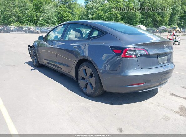 5YJ3E1EAXPF653842 2023 TESLA MODEL 3 Gray Trasero izquierdo