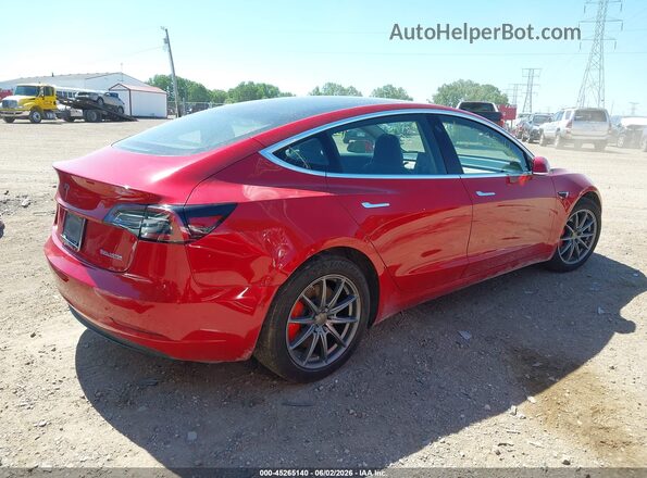 5YJ3E1EB0KF237669 2019 TESLA MODEL 3 Красный Задняя правая четверть