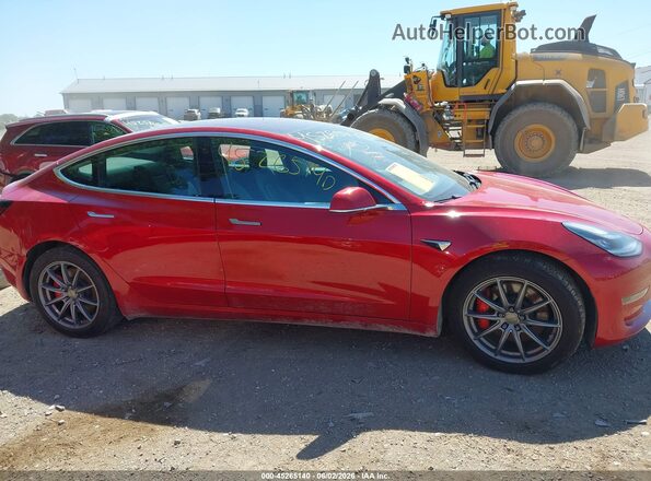 5YJ3E1EB0KF237669 2019 TESLA MODEL 3 Красный Вид щитка приборов