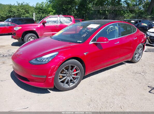 5YJ3E1EB0KF237669 2019 TESLA MODEL 3 Красный Передняя левая четверть