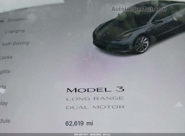 5YJ3E1EB0KF497828 2019 TESLA MODEL 3 Gray 