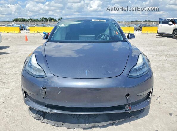 5YJ3E1EB0LF616396 2020 TESLA MODEL Gray Вид спереду