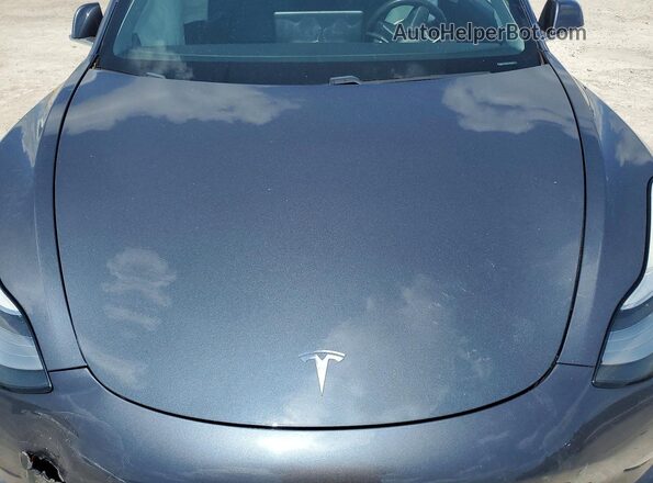 5YJ3E1EB0LF616396 2020 TESLA MODEL Gray Вид задньої частини салону