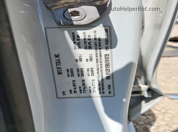 5YJ3E1EB0LF619735 2020 TESLA MODEL White VIN կոդի պիտակի տեսք