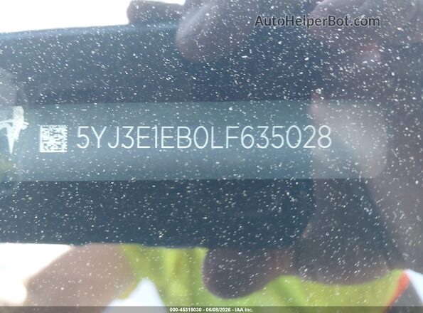 5YJ3E1EB0LF635028 2020 TESLA MODEL 3 Black Շարժիչի բաժամունքի տեսք