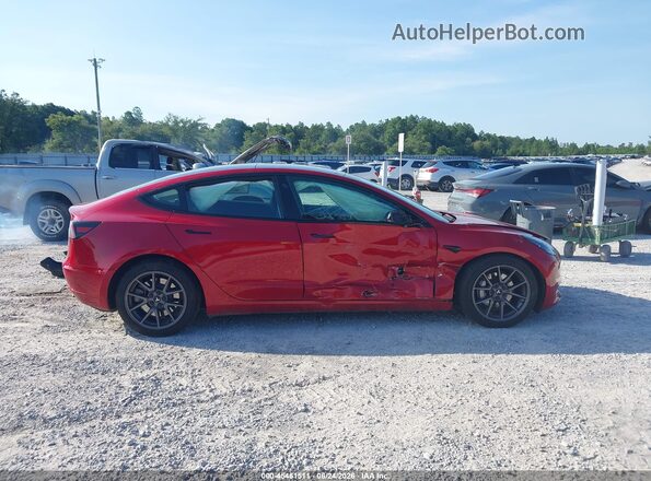 5YJ3E1EB0MF012915 2021 TESLA MODEL 3 Red Widok zestawu wskaźników