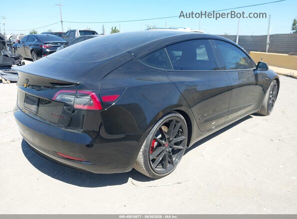 5YJ3E1EB0MF073665 2021 TESLA MODEL 3 Черный Задняя правая четверть