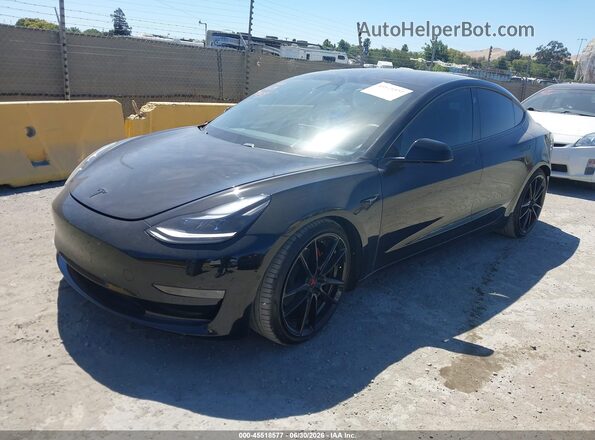 5YJ3E1EB0MF073665 2021 TESLA MODEL 3 Черный Передняя левая четверть