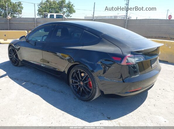 5YJ3E1EB0MF073665 2021 TESLA MODEL 3 Черный Задняя левая четверть