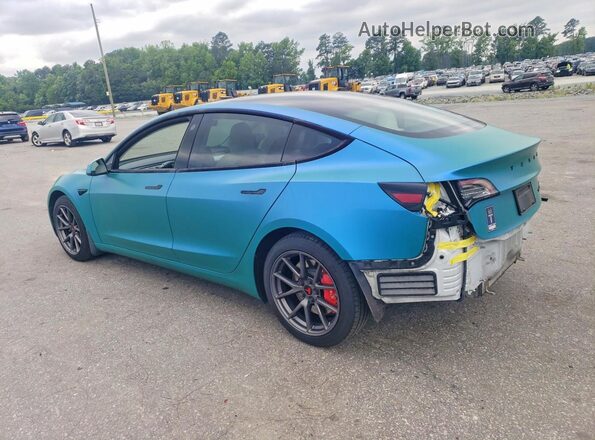 5YJ3E1EB0MF837014 2021 TESLA MODEL Two Tone Rear left