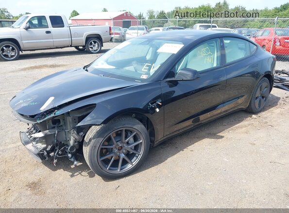 5YJ3E1EB0MF855805 2021 TESLA MODEL 3 Black Передня ліва чверть