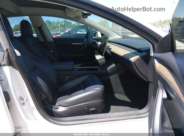 5YJ3E1EB0NF109291 2022 TESLA MODEL 3 White წინა სალონის ხედი
