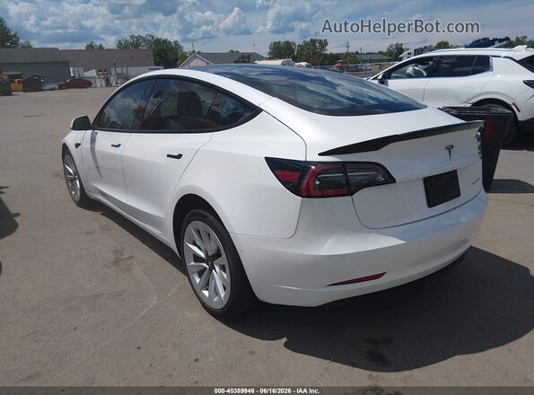 5YJ3E1EB0NF155350 2022 TESLA MODEL 3 White Задня ліва чверть