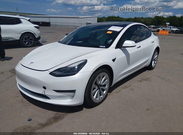 5YJ3E1EB0NF155350 2022 TESLA MODEL 3 White Передня ліва чверть