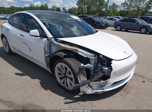 5YJ3E1EB0NF155350 2022 TESLA MODEL 3 White Вид спереду