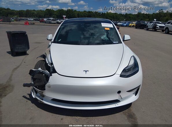5YJ3E1EB0NF155350 2022 TESLA MODEL 3 White Вид задньої частини салону