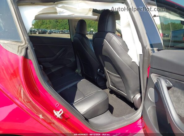 5YJ3E1EB0NF232038 2022 TESLA MODEL 3 Burgundy VIN კოდის სტიკერის ხედი
