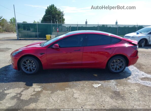 5YJ3E1EB0NF232038 2022 TESLA MODEL 3 Burgundy სალონის 360-გრადუსიანი ხედი