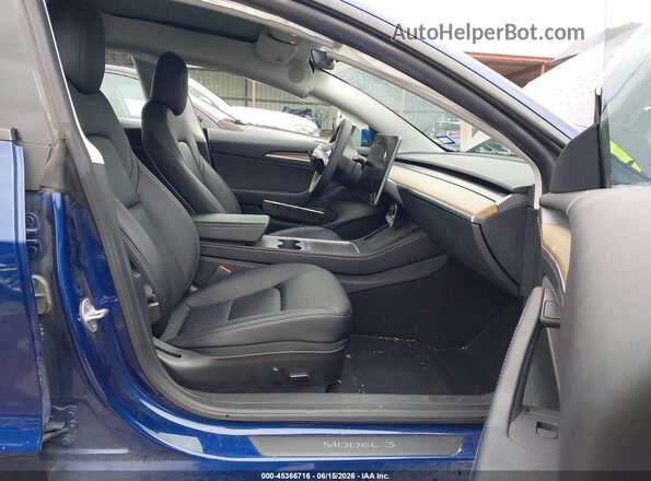 5YJ3E1EB0NF271518 2022 TESLA MODEL 3 Blue Front interior view