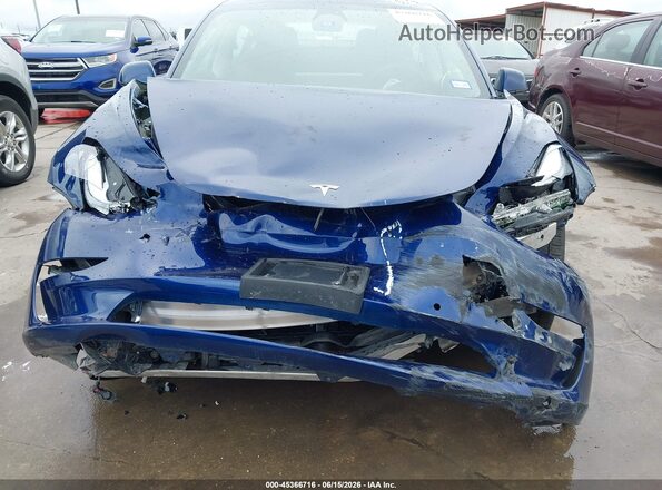 5YJ3E1EB0NF271518 2022 TESLA MODEL 3 Blue Front view