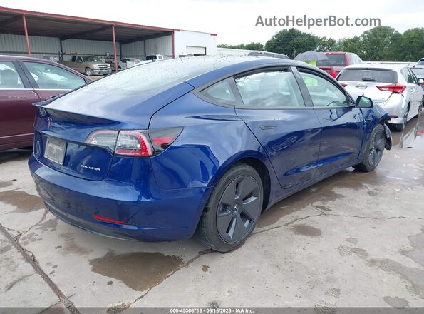 5YJ3E1EB0NF271518 2022 TESLA MODEL 3 Blue Rear right