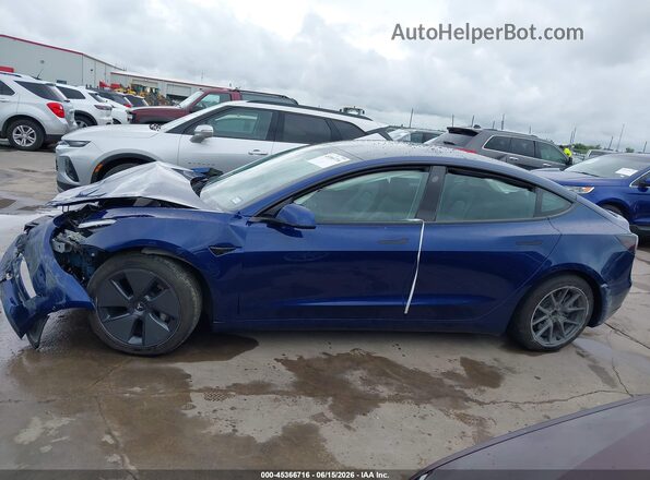5YJ3E1EB0NF271518 2022 TESLA MODEL 3 Blue 360 interior view