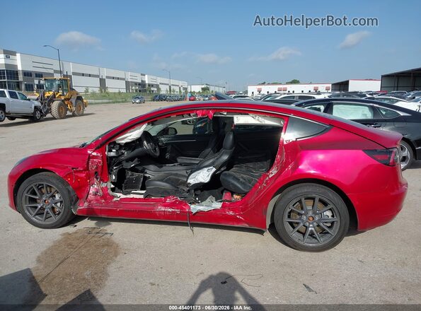 5YJ3E1EB0NF287606 2022 TESLA MODEL 3 Red Вид задньої частини салону