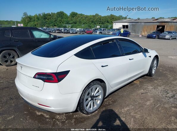 5YJ3E1EB0NF367326 2022 TESLA MODEL 3 White Հետևի աջ