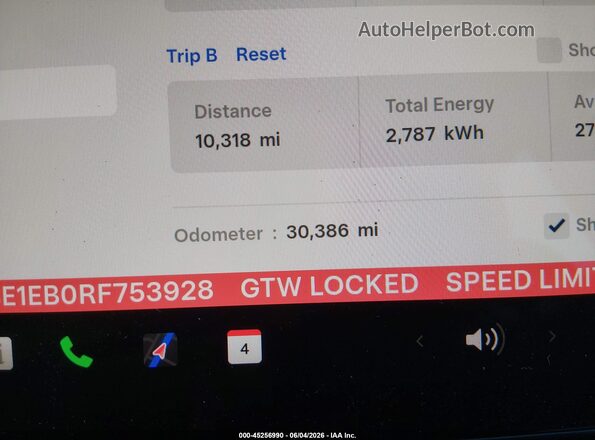 5YJ3E1EB0RF753928 2024 TESLA MODEL 3 Серый 