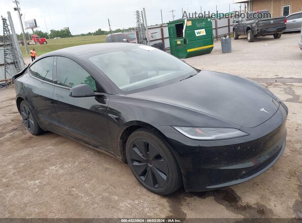 5YJ3E1EB0SF935506 2025 TESLA MODEL 3 Black Սալոնի հետևի տեսք