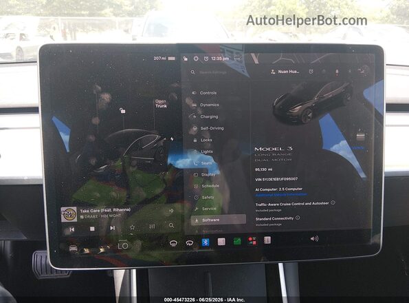 5YJ3E1EB1JF095007 2018 TESLA MODEL 3 Черный 