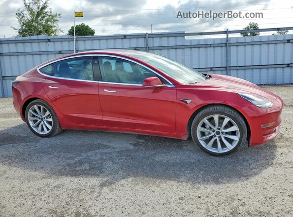 5YJ3E1EB1JF126997 2018 TESLA MODEL Red 