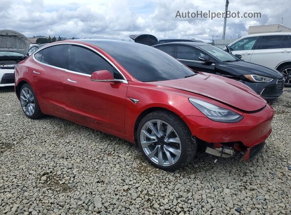 5YJ3E1EB1LF668197 2020 TESLA MODEL Красный Передняя правая четверть